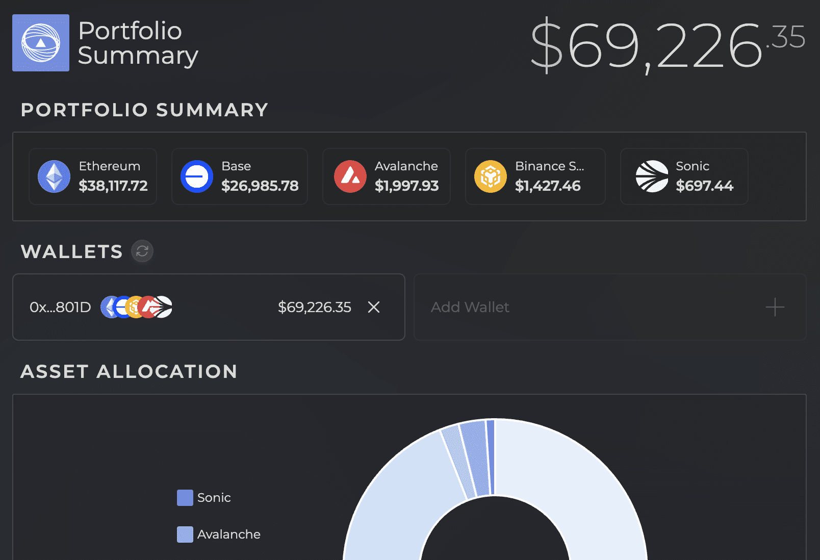 Wallet Portfolio Screenshot